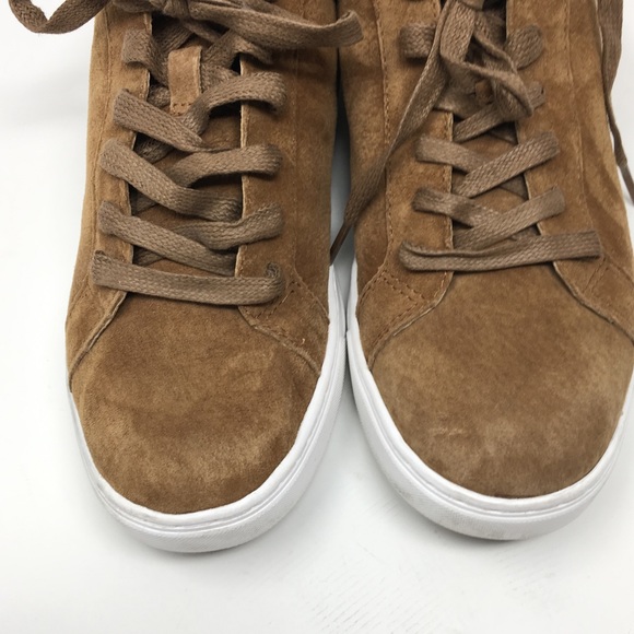 Ugg Karine suede tan leather lace up sneakers - Picture 7 of 8